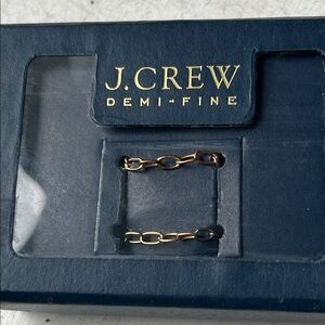 J. Crew Demi-Fine New with Defects Pair of Chain‎ Rings